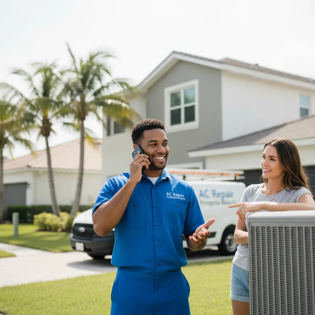 AC Repair Pompano Beach customer support in Brick